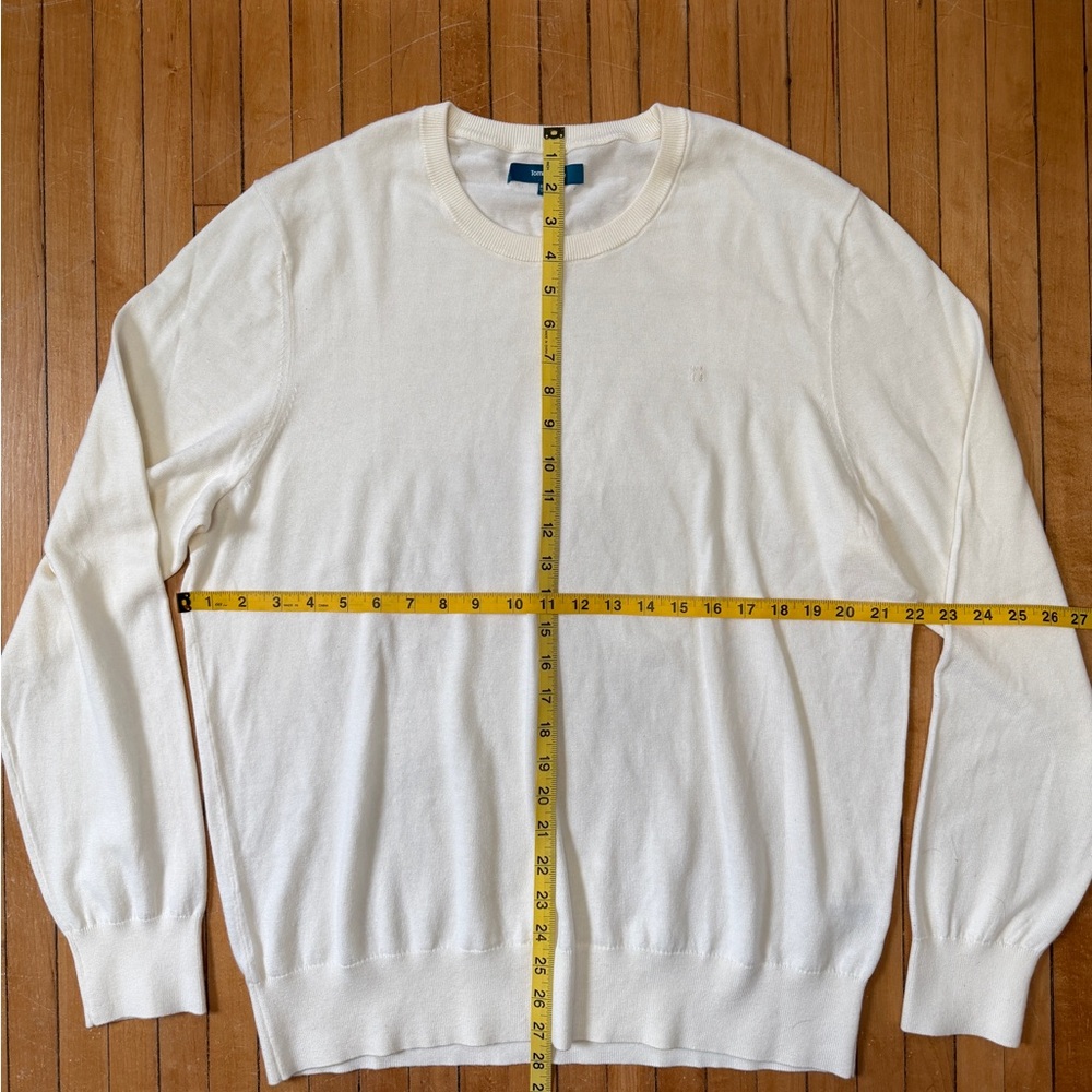 NWOT Tommy John Second Skin Crewneck Ivory Knit Sweater Men's Sz. XL - Picture 6 of 6